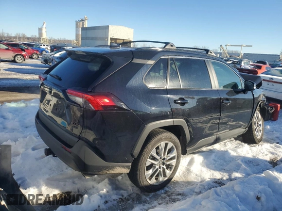 2024 Toyota RAV4 XLE Premium with VIN 2T3A1RFV9RC403879, listed as a Copart auction lot 88850545 with 7,281 mi miles and Salvage Title. Bid and sale history available at carsss.com. Image 3.