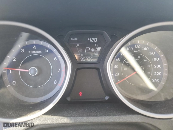 2016 Hyundai Elantra Value Edition with VIN KMHDH4AE1GU507385, listed as a Copart auction lot 46681635 with 95,735 mi miles and Salvage Title. Bid and sale history available at carsss.com. Image 9.