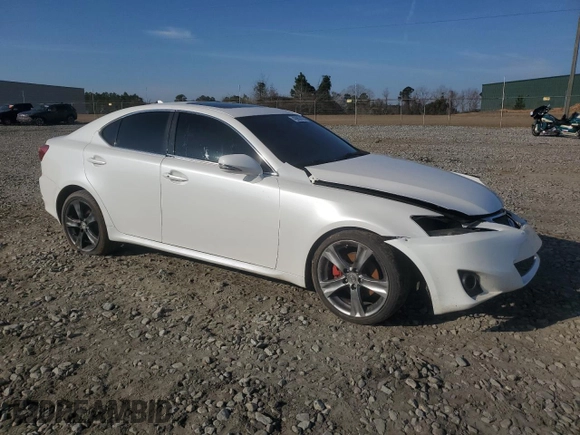 2013 Lexus IS 250 with VIN JTHBF5C27D5185429, listed as a Copart auction lot 43960165 with 153,616 mi miles and Salvage Title. Bid and sale history available at DreamBid. Image 4.