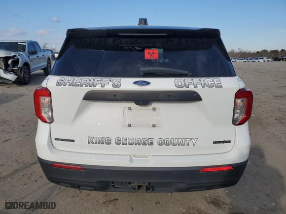 2021 Ford Police Interceptor Utility with VIN 1FM5K8AB5MGB04409, listed as a Copart auction lot 44615995 with 60,872 mi miles and Salvage Title. Bid and sale history available at carsss.com. Image 6.