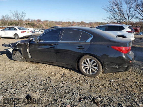 2014 Infiniti Q50 Premium with VIN JN1BV7AR9EM707892, listed as a Copart auction lot 82459294 with 144,387 mi miles and Salvage title. Bid and sale history available at DreamBid. Image 2.