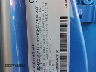 2019 Audi RS 3 z VIN WUABWGFF6KA903460, wystawiony jako Copart lot #72391473 z przebiegiem 42 921 mil mil oraz . Historia ofert i sprzedaży dostępna na DreamBid. Obrazek 12.