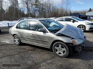 2003 Honda Civic DX with VIN 2HGES16413H905347, listed as a Copart auction lot 43320355 with 169,823 mi miles and Salvage Title. Bid and sale history available at carsss.com. Image 4.