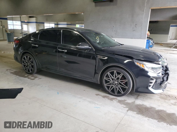 2016 Kia Optima SX Turbo with VIN 5XXGW4L23GG011780, listed as a Copart auction lot 56628295 with 104,288 mi miles and Salvage title. Bid and sale history available at DreamBid. Image 4.