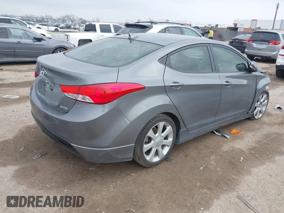 2013 Hyundai Elantra Limited with VIN 5NPDH4AEXDH451649, listed as a IAAI auction lot 41691494 with 124,827 mi miles and . Bid and sale history available at DreamBid. Image 4.