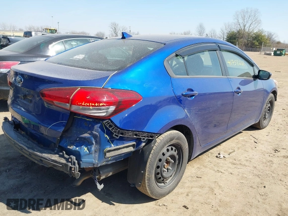 2017 Kia Forte LX with VIN 3KPFK4A71HE050397, listed as a IAAI auction lot 41758261 with 114,488 mi miles. Bid and sale history available at carsss.com. Image 4.