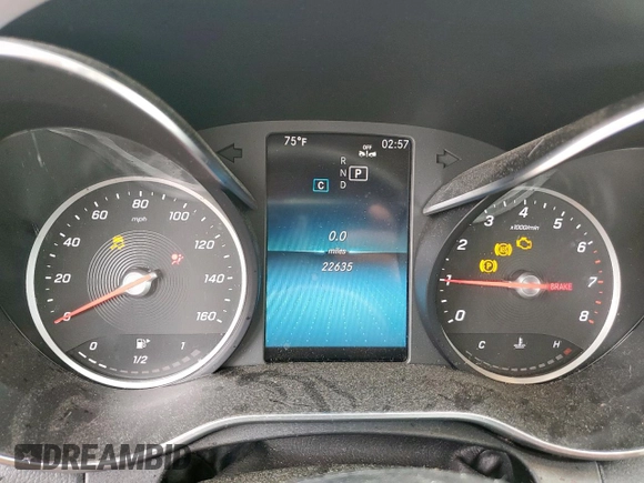2019 Mercedes-Benz C 300 with VIN WDDWF8DB2KR516481, listed as a Copart auction lot 60709945 with 22,635 mi miles and Salvage title. Bid and sale history available at DreamBid. Image 9.