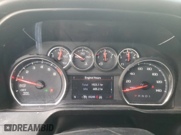 2020 Chevrolet Silverado 1500 LT with VIN 1GCRYDED6LZ172035, listed as a Copart auction lot 45418165 with 55,285 mi miles and Salvage Title. Bid and sale history available at carsss.com. Image 9.