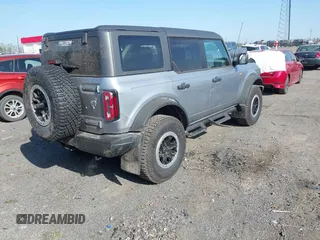2023 Ford Bronco with VIN 1FMEE5DP2PLB52734, listed as a IAAI auction lot 41914950 with 6,485 mi miles and . Bid and sale history available at carsss.com. Image 4.