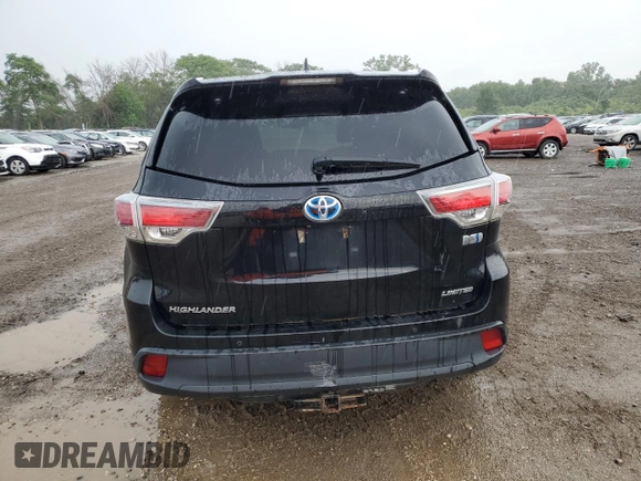2016 Toyota Highlander Hybrid Limited with VIN 5TDDCRFH1GS013874, listed as a Copart auction lot 61328084 with 93,891 mi miles and Salvage Title. Bid and sale history available at carsss.com. Image 6.