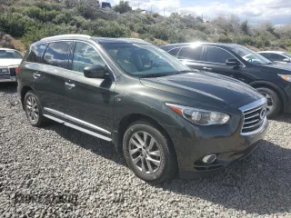 2015 Infiniti QX60 with VIN 5N1AL0MM3FC505087, listed as a Copart auction lot 57347515 with 74,352 mi miles and Salvage title. Bid and sale history available at DreamBid. Image 4.