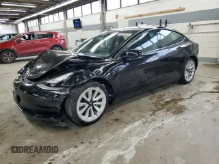 2023 Tesla Model 3 with VIN 5YJ3E1EA5PF439017, listed as a Copart auction lot 53694145 with 73,875 mi miles and Salvage Title. Bid and sale history available at DreamBid. Image 1.