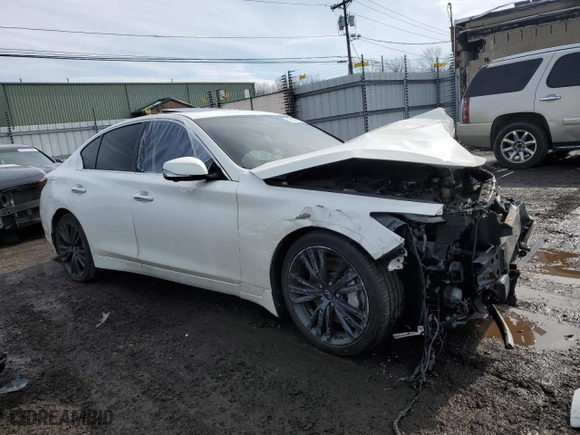2020 Infiniti Q50 3.0t SPORT with VIN JN1EV7ARXLM253940, listed as a Copart auction lot 46423025 with 94,116 mi miles and Salvage Title. Bid and sale history available at carsss.com. Image 4.