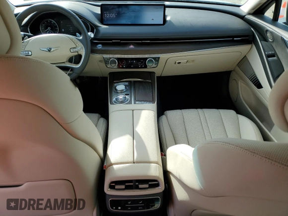 2023 Genesis G80 2.5T with VIN KMTGB4SC8PU146268, listed as a Copart auction lot 73759644 with 6,070 mi miles and Salvage Title. Bid and sale history available at carsss.com. Image 8.