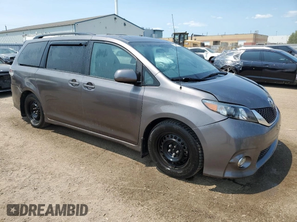 2011 Toyota Sienna SE with VIN 5TDXK3DC2BS175090, listed as a Copart auction lot 62560875 with 250,496 mi miles and Salvage title. Bid and sale history available at DreamBid. Image 4.