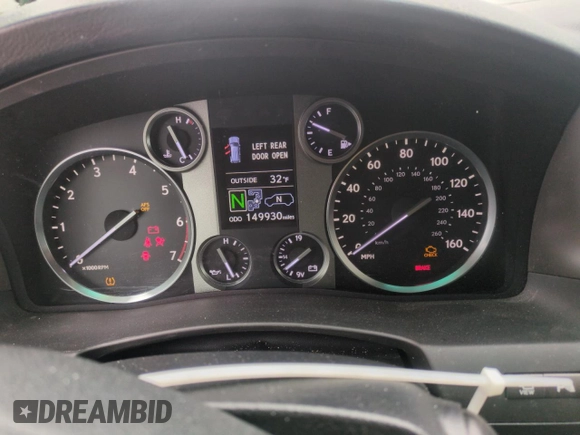2013 Lexus LX 570 with VIN JTJHY7AX2D4101858, listed as a Copart auction lot 53908465 with 149,930 mi miles and Salvage title. Bid and sale history available at DreamBid. Image 9.