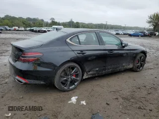 2023 Genesis G70 3.3T with VIN KMTG54TEXPU110976, listed as a Copart auction lot 71400134 with 22,958 mi miles and Salvage Title. Bid and sale history available at carsss.com. Image 3.