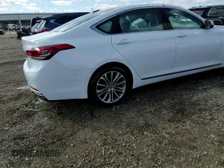 2015 Hyundai Genesis 3.8L with VIN KMHGN4JE2FU100373, listed as a Copart auction lot 50144325 with 89,547 mi miles and Salvage Title. Bid and sale history available at carsss.com. Image 13.