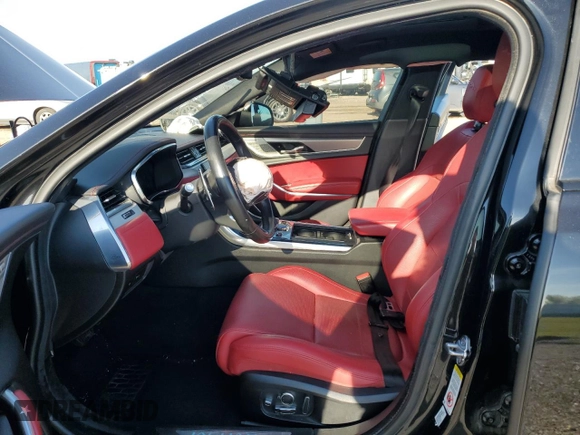 2021 Jaguar XF R-Dynamic SE with VIN SAJBL4GX2MCY89142, listed as a Copart auction lot 50455035 with 81,184 mi miles and Salvage Title. Bid and sale history available at carsss.com. Image 7.