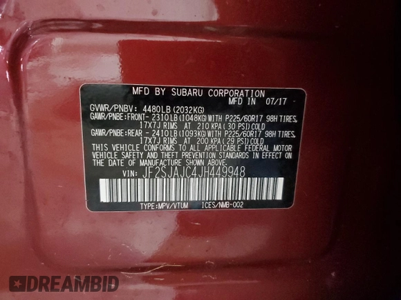 2018 Subaru Forester Limited with VIN JF2SJAJC4JH449948, listed as a Copart auction lot 45859785 with 78,527 mi miles and Salvage Title. Bid and sale history available at carsss.com. Image 14.