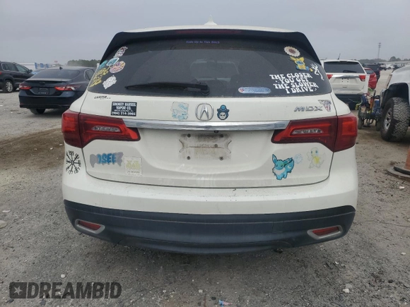2016 Acura MDX with VIN 5FRYD3H23GB011065, listed as a Copart auction lot 45081775 with 161,071 mi miles and Salvage Title. Bid and sale history available at carsss.com. Image 6.