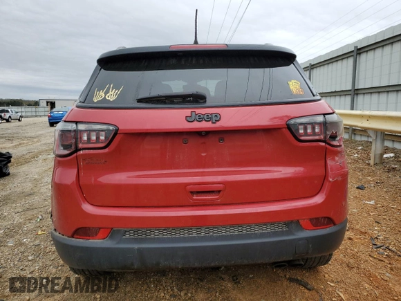 2021 Jeep Compass Altitude with VIN 3C4NJCBB7MT597532, listed as a Copart auction lot 51408535 with 87,085 mi miles and Salvage title. Bid and sale history available at DreamBid. Image 6.