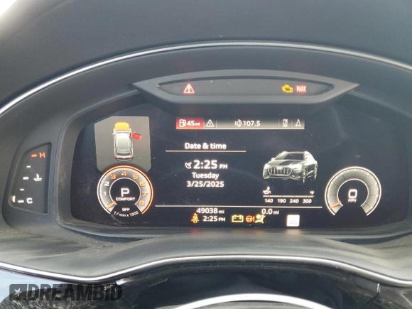 2019 Audi Q8 Prestige with VIN WA1CVAF1XKD026566, listed as a Copart auction lot 48567395 with 49,038 mi miles and Salvage title. Bid and sale history available at DreamBid. Image 9.