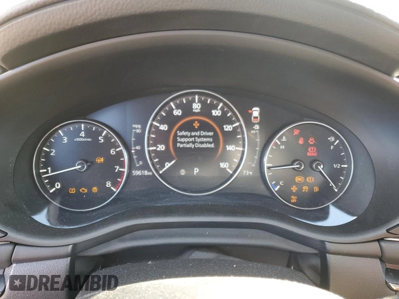2019 Mazda 3 Premium with VIN 3MZBPAEM2KM104699, listed as a Copart auction lot 86170374 with 59,618 mi miles and Salvage Title. Bid and sale history available at DreamBid. Image 9.