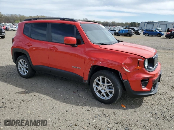 2020 Jeep Renegade Latitude with VIN ZACNJBBB9LPL70906, listed as a Copart auction lot 50027115 with 82,812 mi miles and Salvage Title. Bid and sale history available at carsss.com. Image 4.