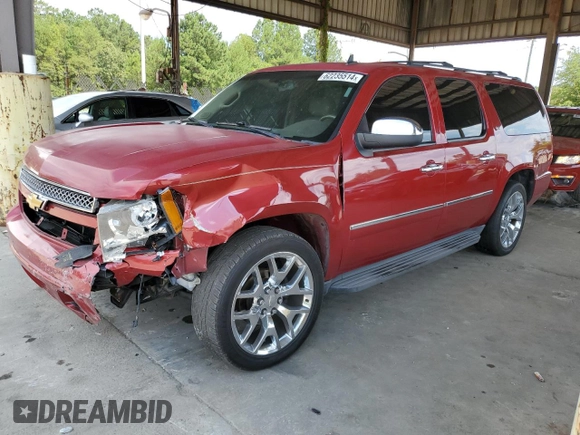 2013 Chevrolet Suburban LTZ with VIN 1GNSCKE03DR259448, listed as a Copart auction lot 62235514 with 0 mi miles and Salvage Title. Bid and sale history available at carsss.com. Image 1.