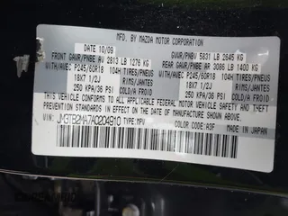 2010 Mazda CX-9 Sport z VIN JM3TB2MA7A0204910, wystawiony jako IAAI lot #42176364 z przebiegiem 207 800 mil mil oraz . Historia ofert i sprzedaży dostępna na DreamBid. Obrazek 9.