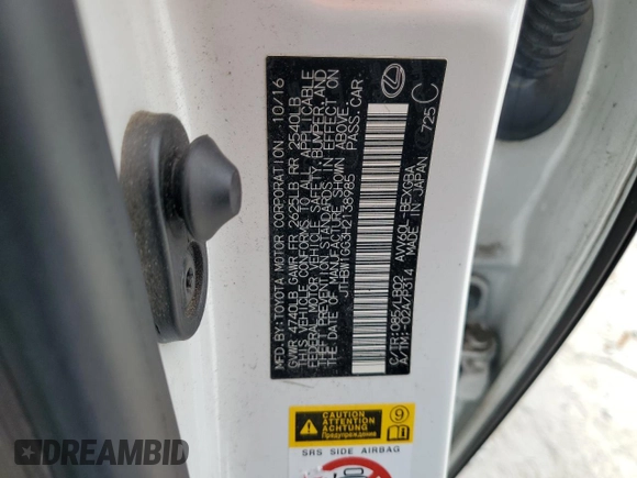 2017 Lexus ES 300h with VIN JTHBW1GG3H2138985, listed as a Copart auction lot 52014955 with 126,653 mi miles and Salvage Title. Bid and sale history available at DreamBid. Image 14.
