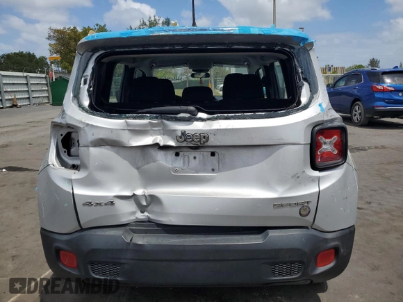 2016 Jeep Renegade Sport with VIN ZACCJBAT5GPD94436, listed as a Copart auction lot 54484285 with 0 mi miles and Salvage Title. Bid and sale history available at carsss.com. Image 6.