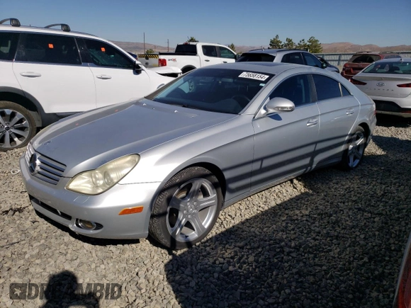 2006 Mercedes-Benz CLS-Class with VIN WDDDJ75X16A073061, listed as a Copart auction lot 75658154 with 107,689 mi miles and Salvage Title. Bid and sale history available at carsss.com. Image 1.