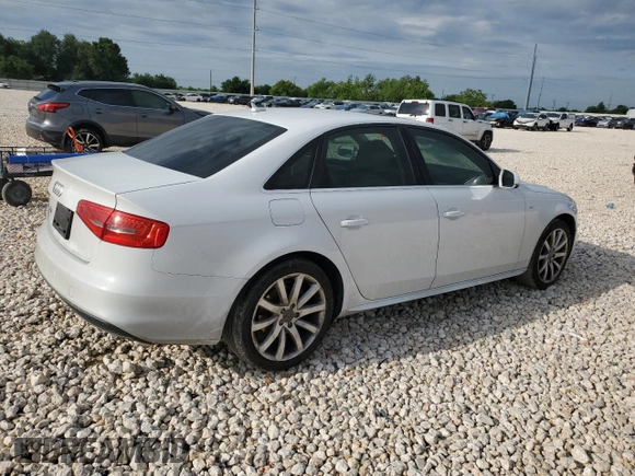 2014 Audi A4 Premium with VIN WAUAFAFLXEN014201, listed as a Copart auction lot 55727995 with 110,350 mi miles and Salvage title. Bid and sale history available at DreamBid. Image 3.