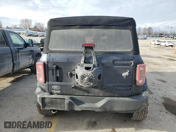 2021 Ford Bronco with VIN 1FMDE5BH6MLA73604, listed as a Copart auction lot 89152995 with 42,118 mi miles and Salvage Title. Bid and sale history available at DreamBid. Image 6.