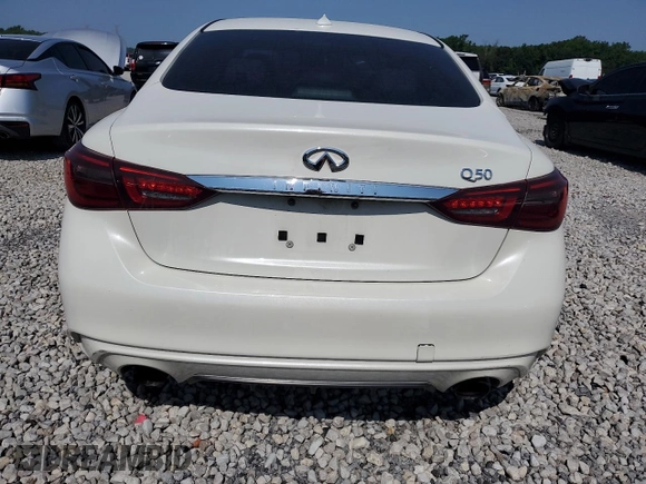 2018 Infiniti Q50 Luxe with VIN JN1EV7AP1JM351170, listed as a Copart auction lot 60412915 with 100,290 mi miles and Salvage title. Bid and sale history available at DreamBid. Image 6.