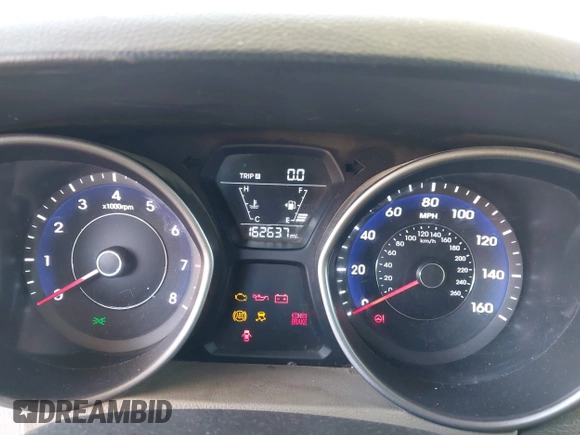 2016 Hyundai Elantra SE with VIN 5NPDH4AE7GH691505, listed as a IAAI auction lot 42308153 with 162,637 mi miles and . Bid and sale history available at DreamBid. Image 7.