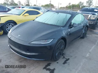 2025 Tesla Model 3 Long Range with VIN 5YJ3E1EA1SF877851, listed as a IAAI auction lot 41917772 with 2,313 mi miles and . Bid and sale history available at carsss.com. Image 18.