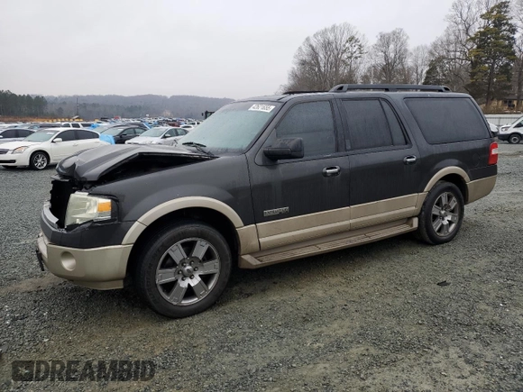 2007 Ford Expedition Max Eddie Bauer z VIN 1FMFK17537LA64565, wystawiony jako Copart lot #42621655 z przebiegiem 280 566 mil mil oraz Szkoda całkowita • Salvage title. Historia ofert i sprzedaży dostępna na DreamBid. Obrazek 1.