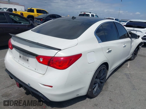 2014 Infiniti Q50 Sport with VIN JN1BV7AP5EM677112, listed as a IAAI auction lot 42108372 with 151,525 mi miles and . Bid and sale history available at DreamBid. Image 4.