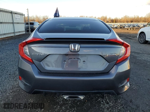 2019 Honda Civic Sport with VIN 2HGFC2F84KH507235, listed as a Copart auction lot 82616034 with 95,751 mi miles and Salvage title. Bid and sale history available at DreamBid. Image 6.