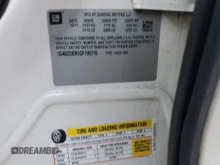 2012 Buick LaCrosse Leather with VIN 1G4GC5ER1CF196716, listed as a Copart auction lot 86140544 with 0 mi miles and Salvage Title. Bid and sale history available at carsss.com. Image 12.