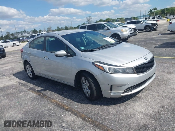 2017 Kia Forte LX with VIN 3KPFK4A75HE030220, listed as a IAAI auction lot 42004997 with 212,484 mi miles. Bid and sale history available at carsss.com. Image 1.