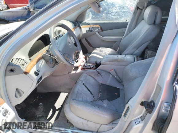 2004 Mercedes-Benz S-Class with VIN WDBNG75J64A432425, listed as a Copart auction lot 69117804 with 0 mi miles and Salvage Title. Bid and sale history available at carsss.com. Image 7.