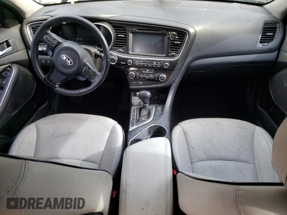 2015 Kia Optima EX z VIN KNAGN4AD7F5085047, wystawiony jako Copart lot #49511675 z przebiegiem Nie podano mil oraz Szkoda całkowita • Salvage title. Historia ofert i sprzedaży dostępna na DreamBid. Obrazek 8.