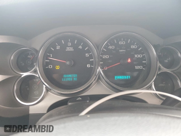 2007 Chevrolet Silverado 1500 LTZ with VIN 3GCEK13M77G517211, listed as a Copart auction lot 48756305 with 111,933 mi miles and Salvage Title. Bid and sale history available at carsss.com. Image 9.