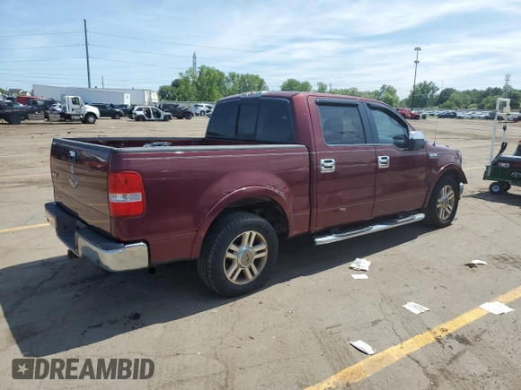 2005 Ford F-150 XLT with VIN 1FTPW12505FB22051, listed as a Copart auction lot 84535874 with 143,574 mi miles and Clean Title. Bid and sale history available at carsss.com. Image 3.