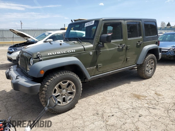 2015 Jeep Wrangler Unlimited Rubicon with VIN 1C4BJWFGXFL752602, listed as a Copart auction lot 54102395 with 26,466 mi miles and Salvage title. Bid and sale history available at DreamBid. Image 1.