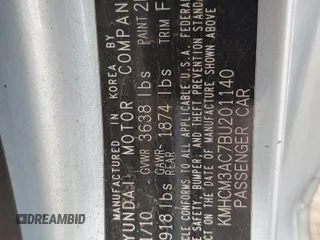 2011 Hyundai Accent GS z VIN KMHCM3AC7BU201140, wystawiony jako Copart lot #52757065 z przebiegiem Nie podano mil oraz Szkoda całkowita • Salvage title. Historia ofert i sprzedaży dostępna na DreamBid. Obrazek 15.